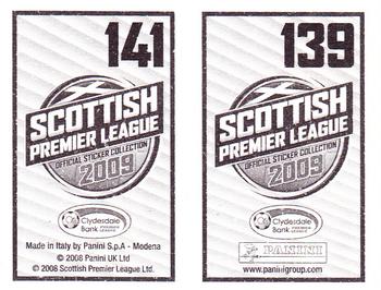 2009 Panini Scottish Premier League Stickers #139 / 141 Lee Bullen / Patrick Cregg Back
