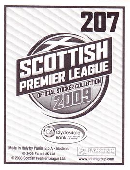 2009 Panini Scottish Premier League Stickers #207 Martin Canning Back