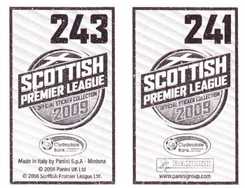 2009 Panini Scottish Premier League Stickers #241 / 243 Michael Stewart / Marian Kello Back