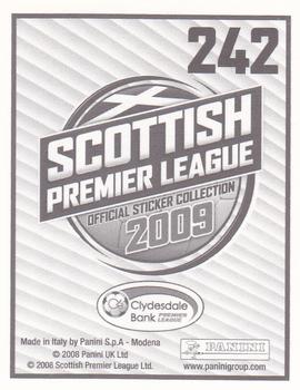 2009 Panini Scottish Premier League Stickers #242 Michael Stewart Back