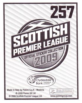 2009 Panini Scottish Premier League Stickers #257 Ian Murray Back