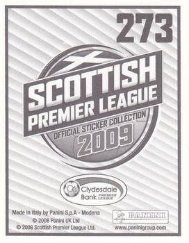 2009 Panini Scottish Premier League Stickers #273 David Van Zanten Back