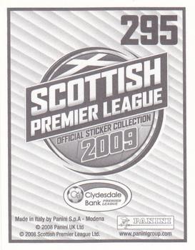 2009 Panini Scottish Premier League Stickers #295 Dean Shiels Back