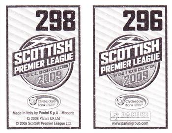 2009 Panini Scottish Premier League Stickers #296 / 298 Sol Bamba / Yves Ma-Kalambay Back