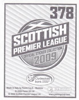 2009 Panini Scottish Premier League Stickers #378 Alan Combe Back
