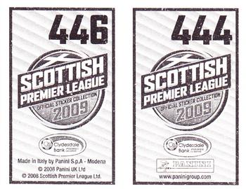 2009 Panini Scottish Premier League Stickers #444 / 446 Barry Ferguson / Kevin Thomson Back