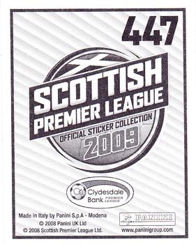2009 Panini Scottish Premier League Stickers #447 Kevin Thomson Back