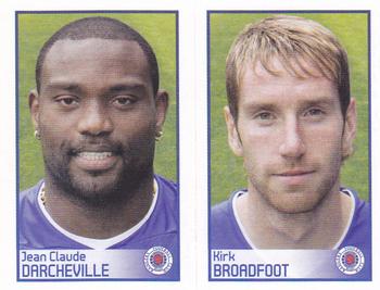 2009 Panini Scottish Premier League Stickers #456 / 458 Jean Claude Darcheville / Kirk Broadfoot Front