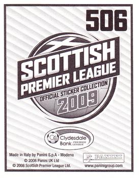 2009 Panini Scottish Premier League Stickers #506 Stephen McGinn Back