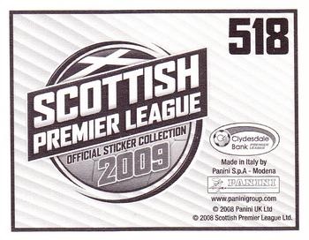 2009 Panini Scottish Premier League Stickers #518 Hibernian v Heart of Midlothian Back