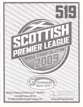 2009 Panini Scottish Premier League Stickers #519 Club Captains Back