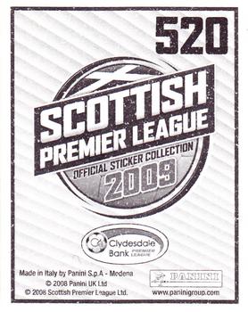 2009 Panini Scottish Premier League Stickers #520 Club Captains Back