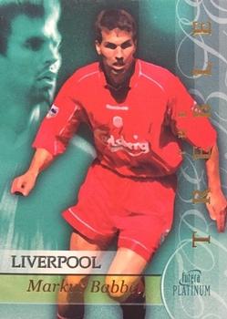 2001 Futera Platinum Liverpool The Treble #TR1. Markus Babbel Front