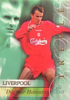 2001 Futera Platinum Liverpool The Treble #TR6. Dietmar Hamann Front