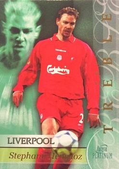 2001 Futera Platinum Liverpool The Treble #TR7. Stephane Henchoz Front