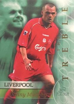 2001 Futera Platinum Liverpool The Treble #TR11. Danny Murphy Front