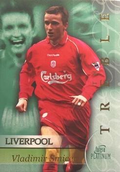 2001 Futera Platinum Liverpool The Treble #TR13. Vladimir Smicer Front