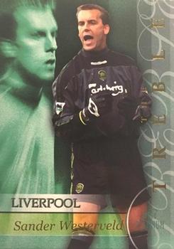 2001 Futera Platinum Liverpool The Treble #TR14. Sander Westerveld Front