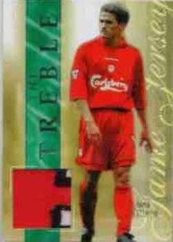 2001 Futera Platinum Liverpool The Treble #TR15 Michael Owen Front