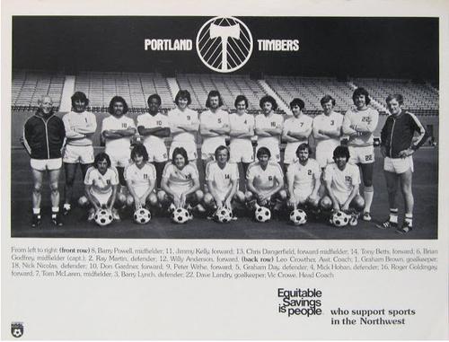 1975  Equitable Savings Portland Timbers #NNO Portland Timbers Team Photo Front