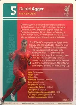 2012-13 Tin Concepts FC Legends Liverpool #NNO Daniel Agger Back