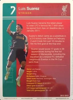 2012-13 Tin Concepts FC Legends Liverpool #NNO Luis Suárez Back