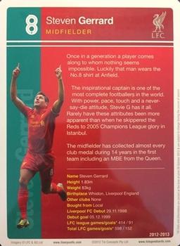 2012-13 Tin Concepts FC Legends Liverpool #NNO Steven Gerrard Back
