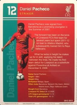 2012-13 Tin Concepts FC Legends Liverpool #NNO Dani Pacheco Back