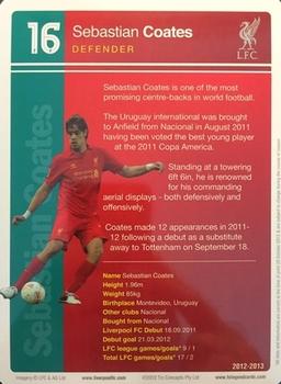 2012-13 Tin Concepts FC Legends Liverpool #NNO Sebastian Coates Back