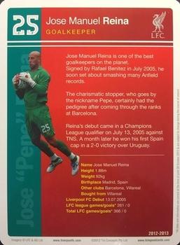 2012-13 Tin Concepts FC Legends Liverpool #NNO Pepe Reina Back
