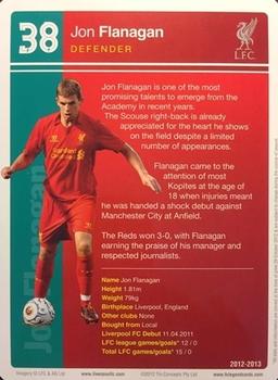 2012-13 Tin Concepts FC Legends Liverpool #NNO Jon Flanagan Back