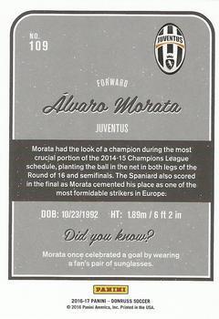 2016-17 Donruss - Silver #109 Alvaro Morata Back