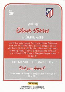 2016-17 Donruss - Silver #204 Oliver Torres Back