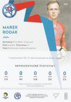 2019-20 SportZoo Futbalové Slovensko - Slovenskí Sokoli #R03 Marek Rodak Back