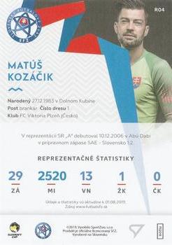 2019-20 SportZoo Futbalové Slovensko - Slovenskí Sokoli #R04 Matus Kozacik Back