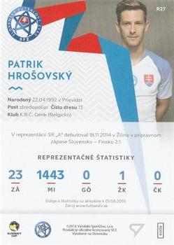 2019-20 SportZoo Futbalové Slovensko - Slovenskí Sokoli #R27 Patrik Hrosovsky Back