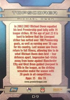 2003-04 Topps Premier Gold 2004 - Foil Cards #D9 Michael Owen Back