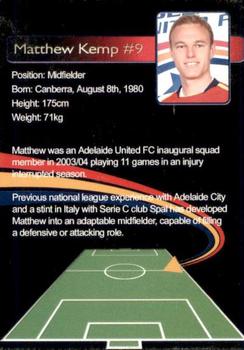 2005-06 Adelaide United #9 Matthew Kemp Back