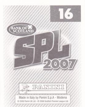 2007 Panini Scottish Premier League Stickers #16 Michael Hart Back