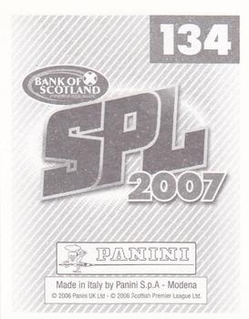 2007 Panini Scottish Premier League Stickers #134 Stevie Crawford Back