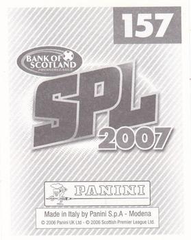 2007 Panini Scottish Premier League Stickers #157 Patrick Cregg Back