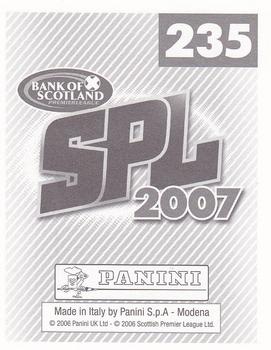 2007 Panini Scottish Premier League Stickers #235 Guillaume Beuzelin Back