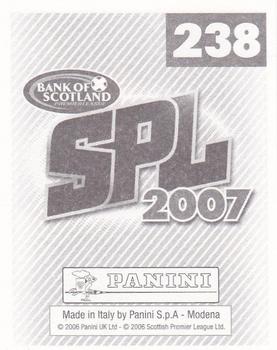 2007 Panini Scottish Premier League Stickers #238 Ivan Sproule Back