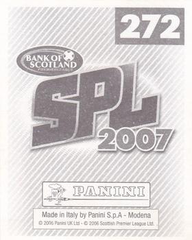 2007 Panini Scottish Premier League Stickers #272 Craig Dargo Back