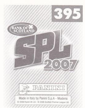 2007 Panini Scottish Premier League Stickers #395 Kirk Broadfoot Back