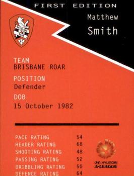 2014-15 Tap 'N' Play Football Federation Australia #NNO Matt Smith Back