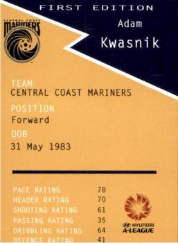 2014-15 Tap 'N' Play Football Federation Australia #NNO Adam Kwasnik Back