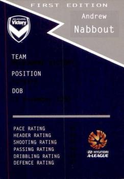 2014-15 Tap 'N' Play Football Federation Australia #NNO Andrew Nabbout Back