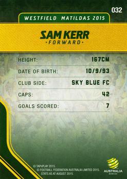 2015-16 Tap 'N' Play Football Federation Australia #32 Sam Kerr Back
