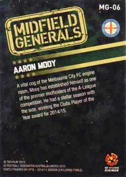 2015-16 Tap 'N' Play Football Federation Australia - Midfield Generals #MG-06 Aaron Mooy Back